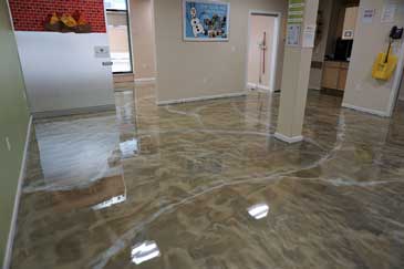Metallic epoxy floors