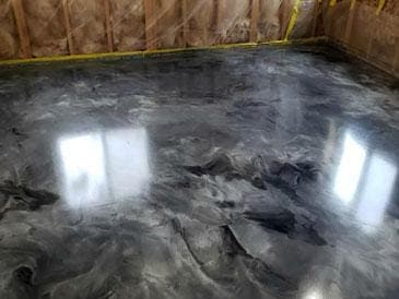 garage metallic epoxy floor