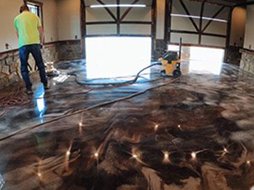 pure metallic epoxy floor